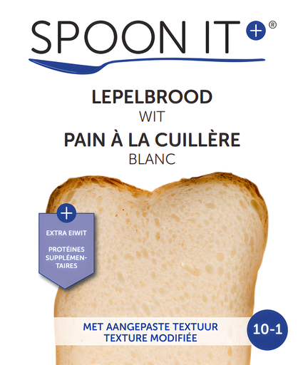 [SPP-BRW-DRG-101-B140] Spoon It+ - Pain à la cuillère blanc avec protéines supplémentaires - Sec - 10-1 - Shaker - 140 g